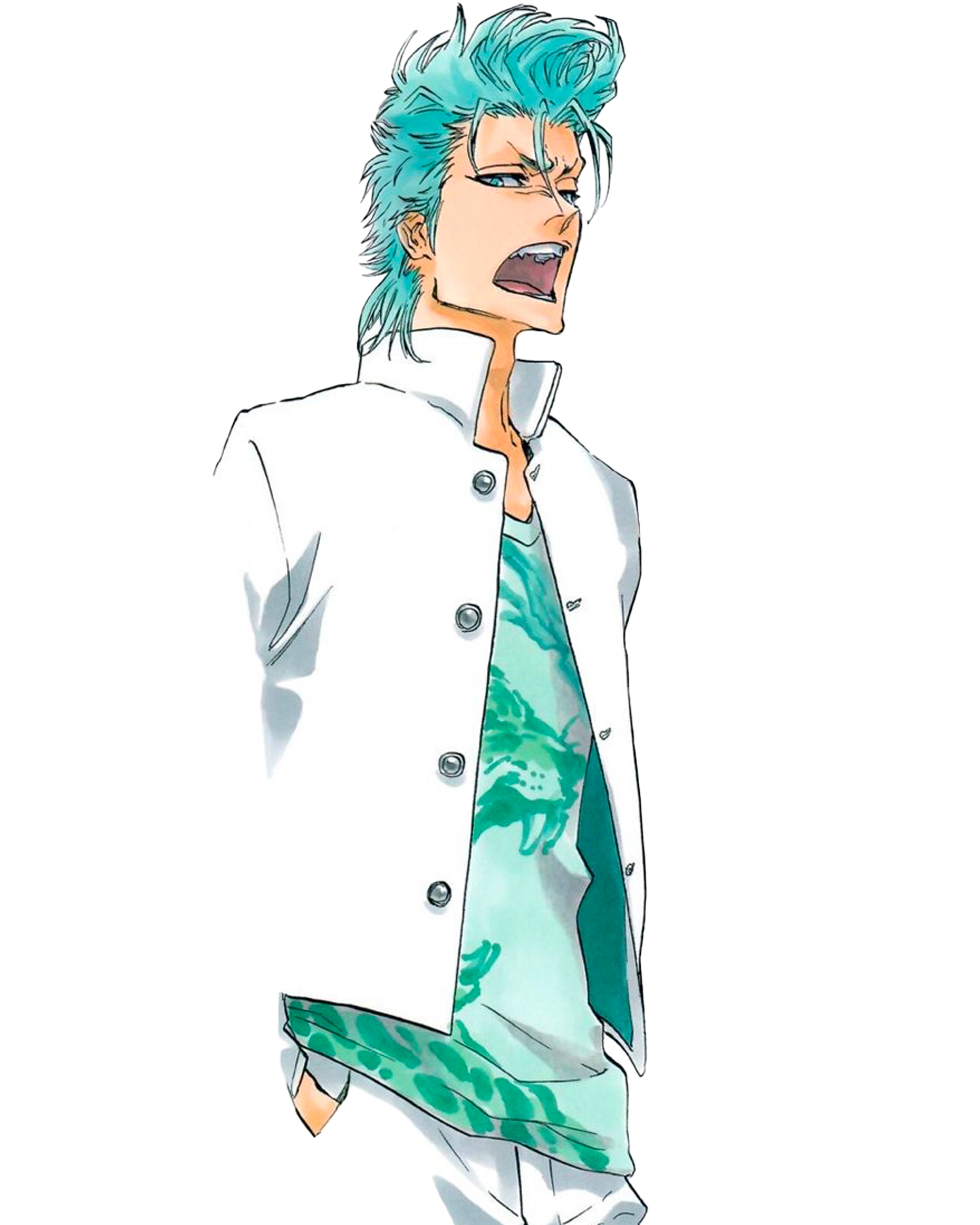 Grimmjow Jaguar Sleeve Top | Bleach Anime Streetwear Casual Shirt-Coordom