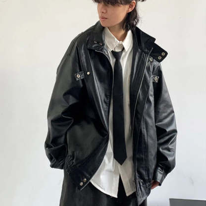 Dark Moon Leather Jacket-Coordom