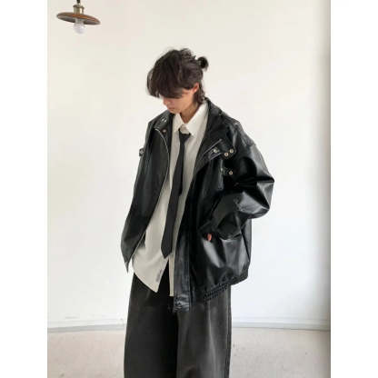 Dark Moon Leather Jacket-Coordom