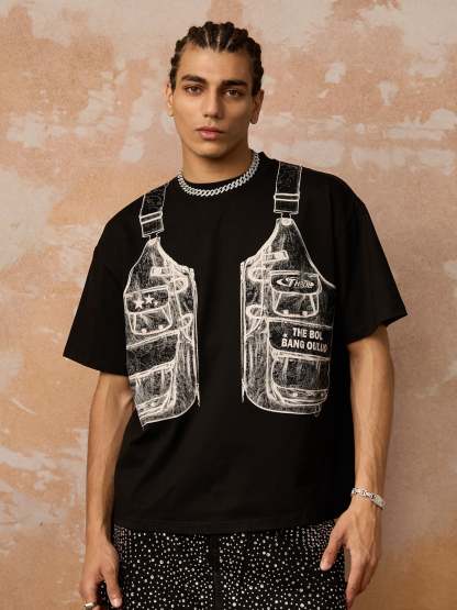 Jacket Print Graphic T-Shirt-Coordom