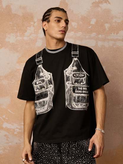 Jacket Print Graphic T-Shirt-Coordom