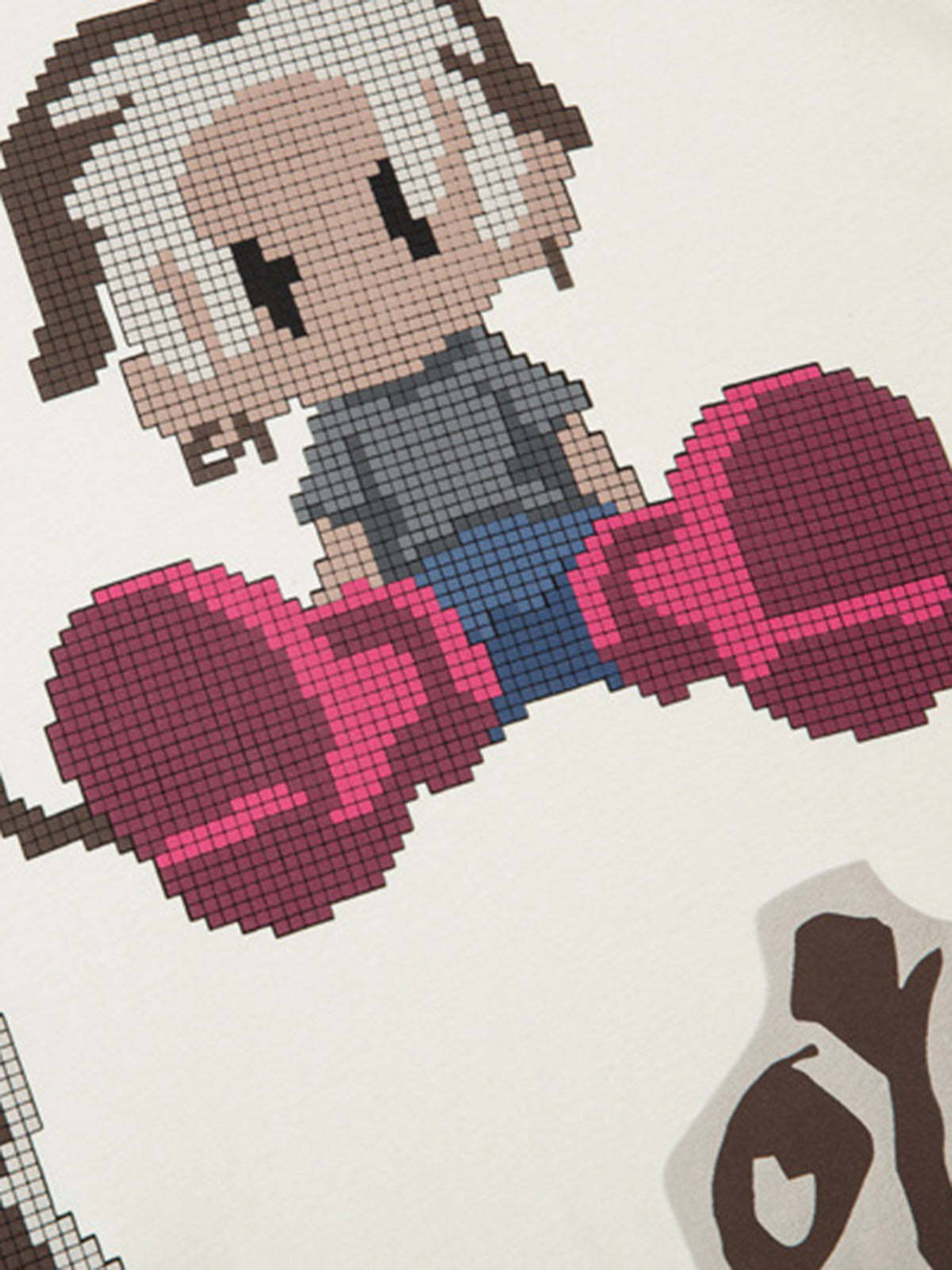 Pixel Art Cartoon Graphic T-Shirt-Coordom