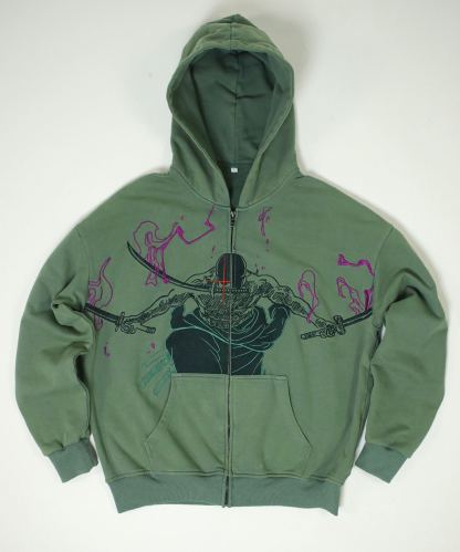 "KING OF HELL" ZIP UP HOODIE-Coordom