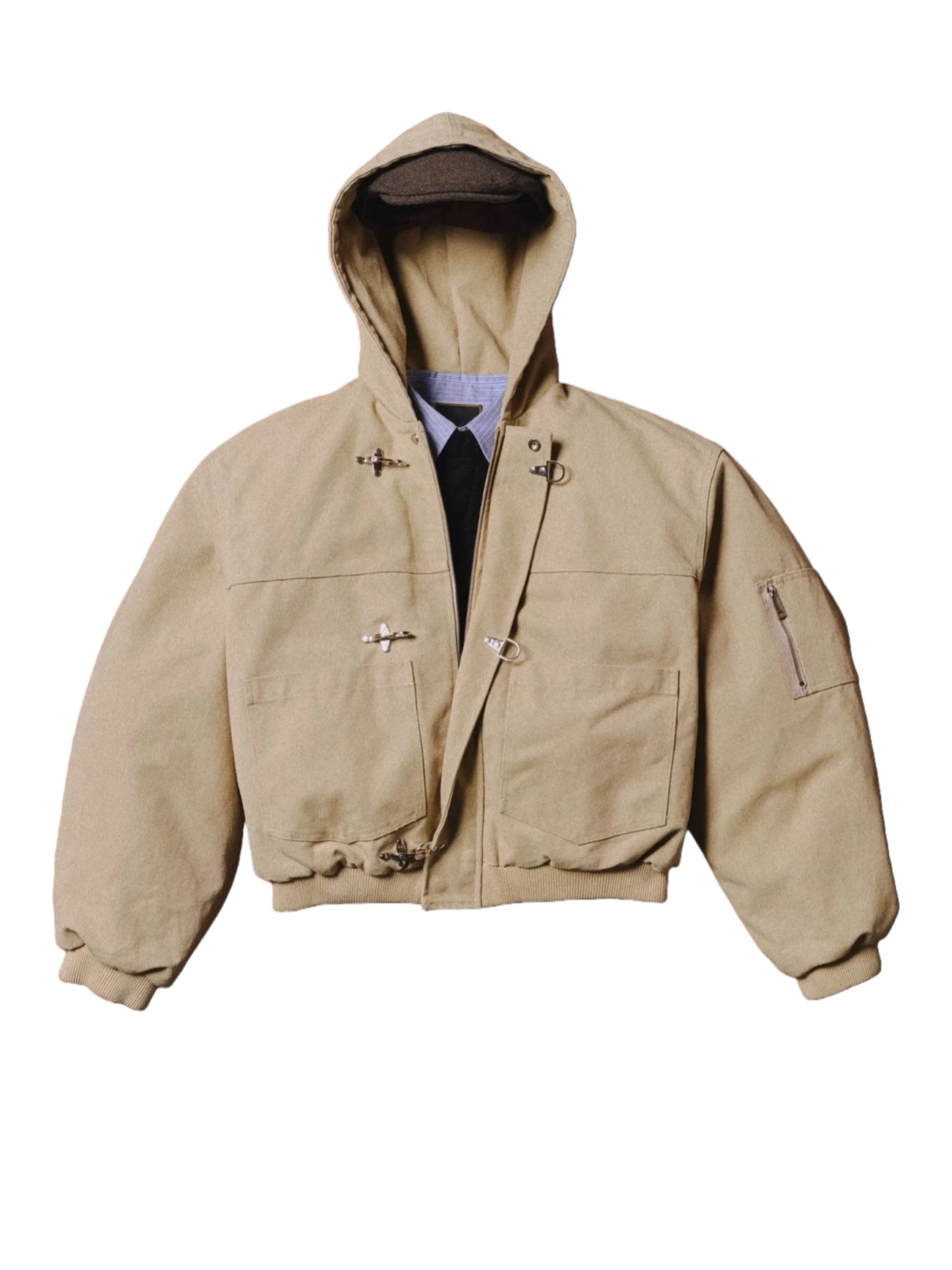 CANVAS CLASP BOMBER JACKET-Coordom