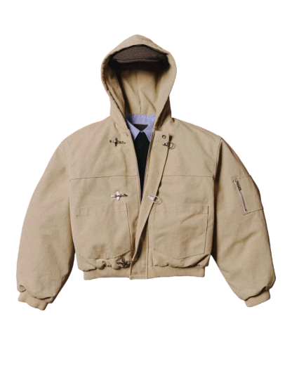 CANVAS CLASP BOMBER JACKET-Coordom