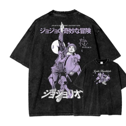 Jojo's Bizarre Adventure Unisex Fit Washed T-Shirt-Coordom