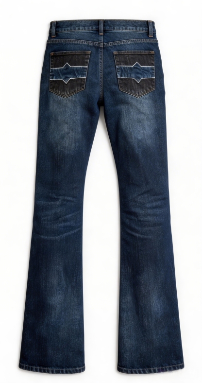 Vintage Washed Bootcut Jeans-Coordom