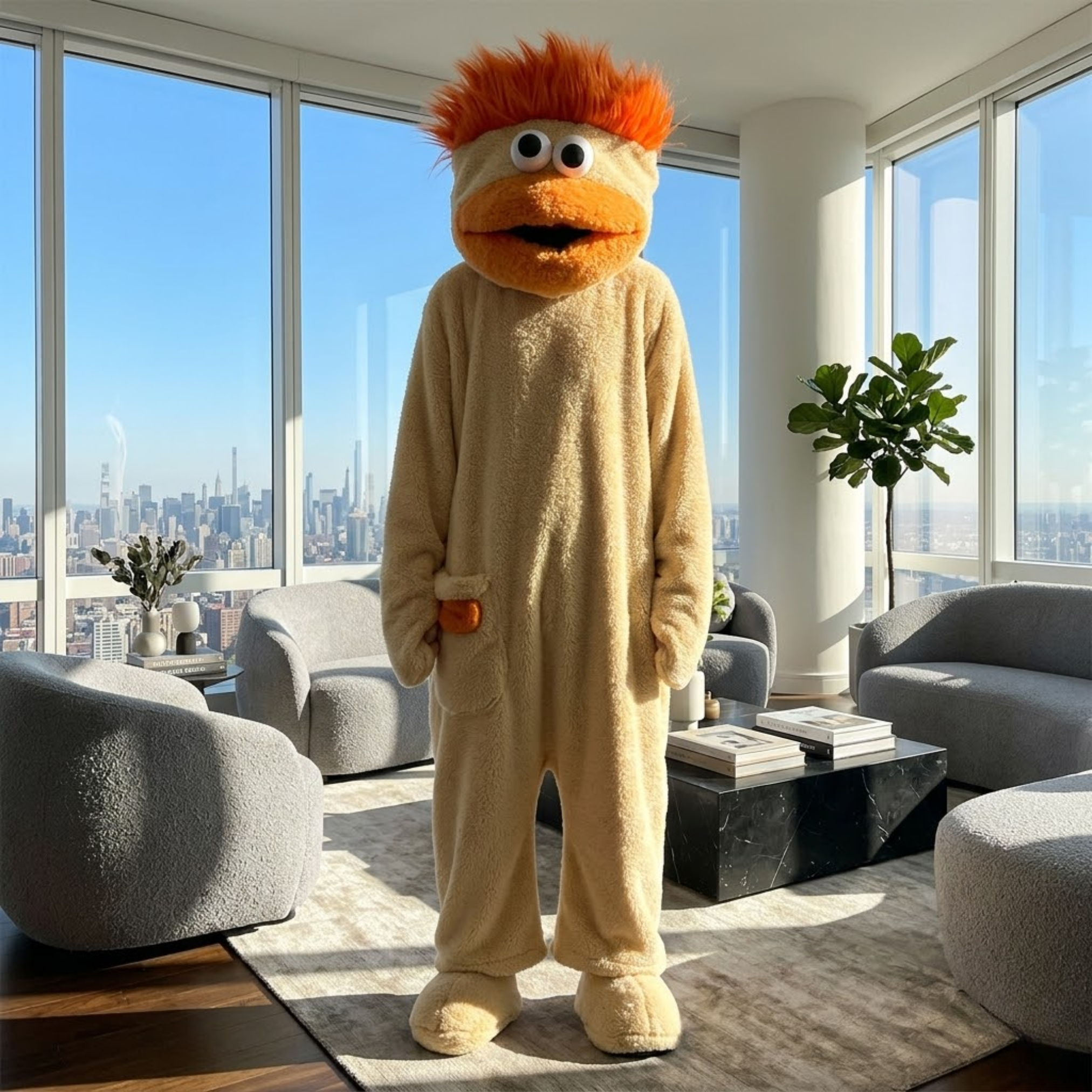 GufsySuit Cartoon Frog Plush Onesie | Cozy Oversized Loungewear Pajama Hoodie-Coordom