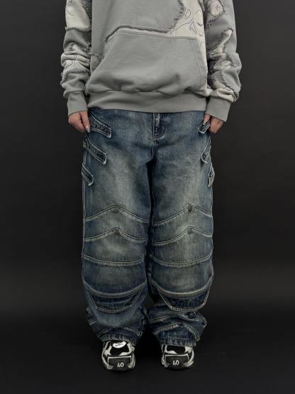 "WINTER ARMOR" Blue Cargo Pants-Coordom