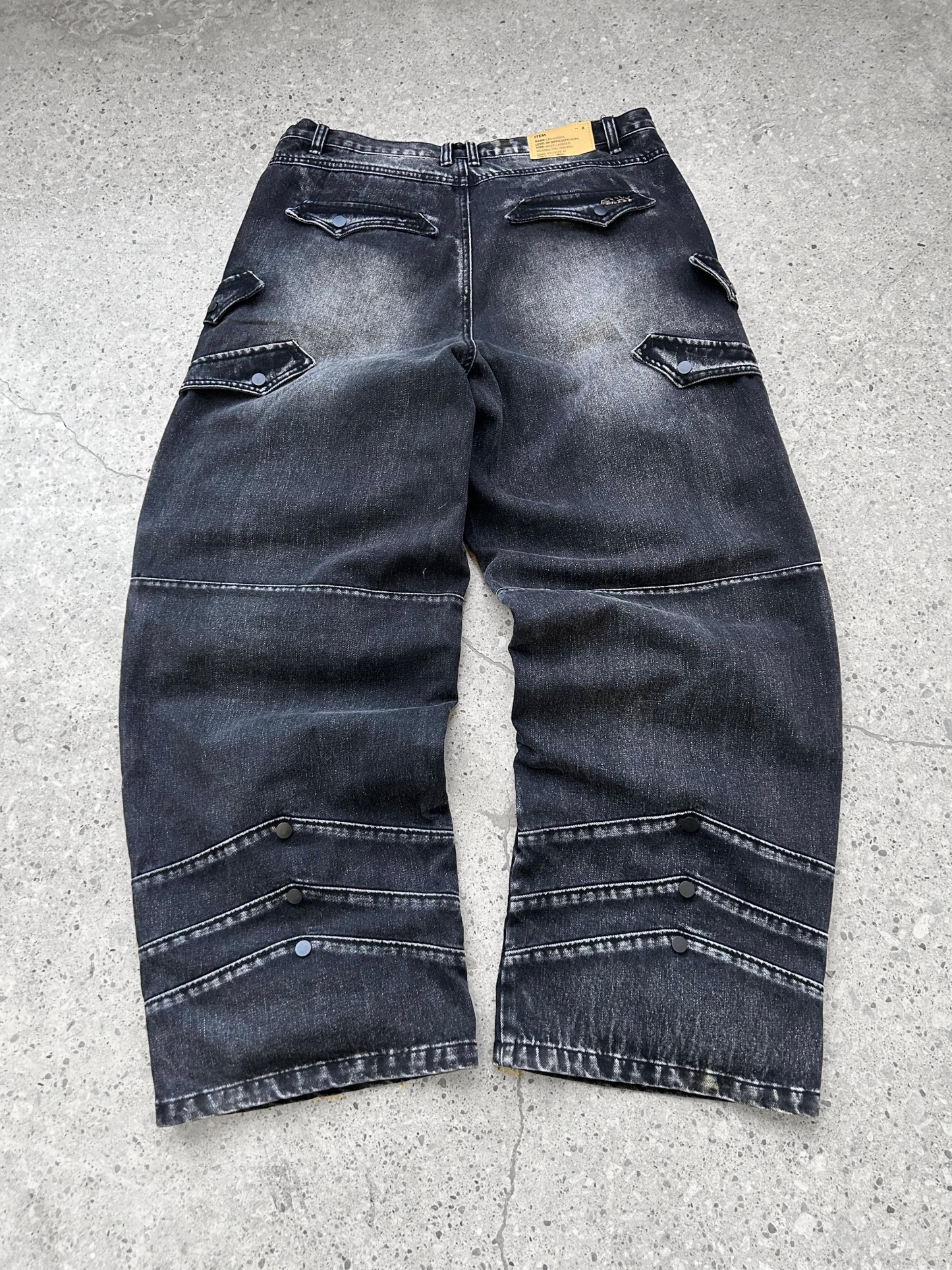 "WINTER ARMOR" Black Cargo Pants-Coordom