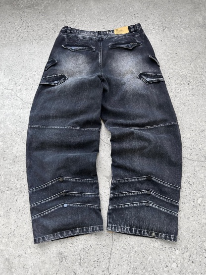 "WINTER ARMOR" Black Cargo Pants-Coordom