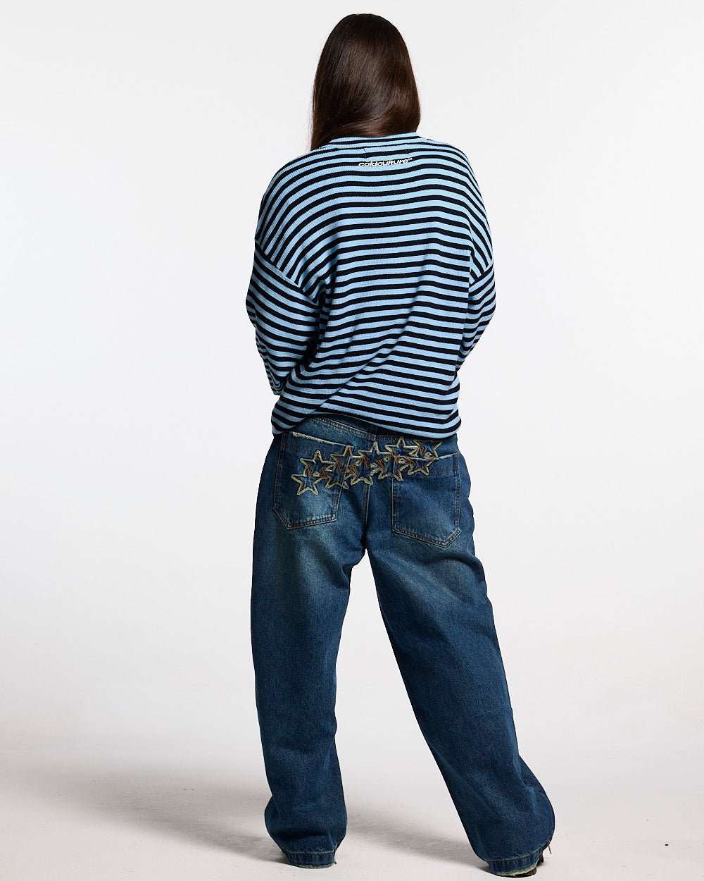 DISTRESS STARS V2 PANTS BLUE DENIM-Coordom
