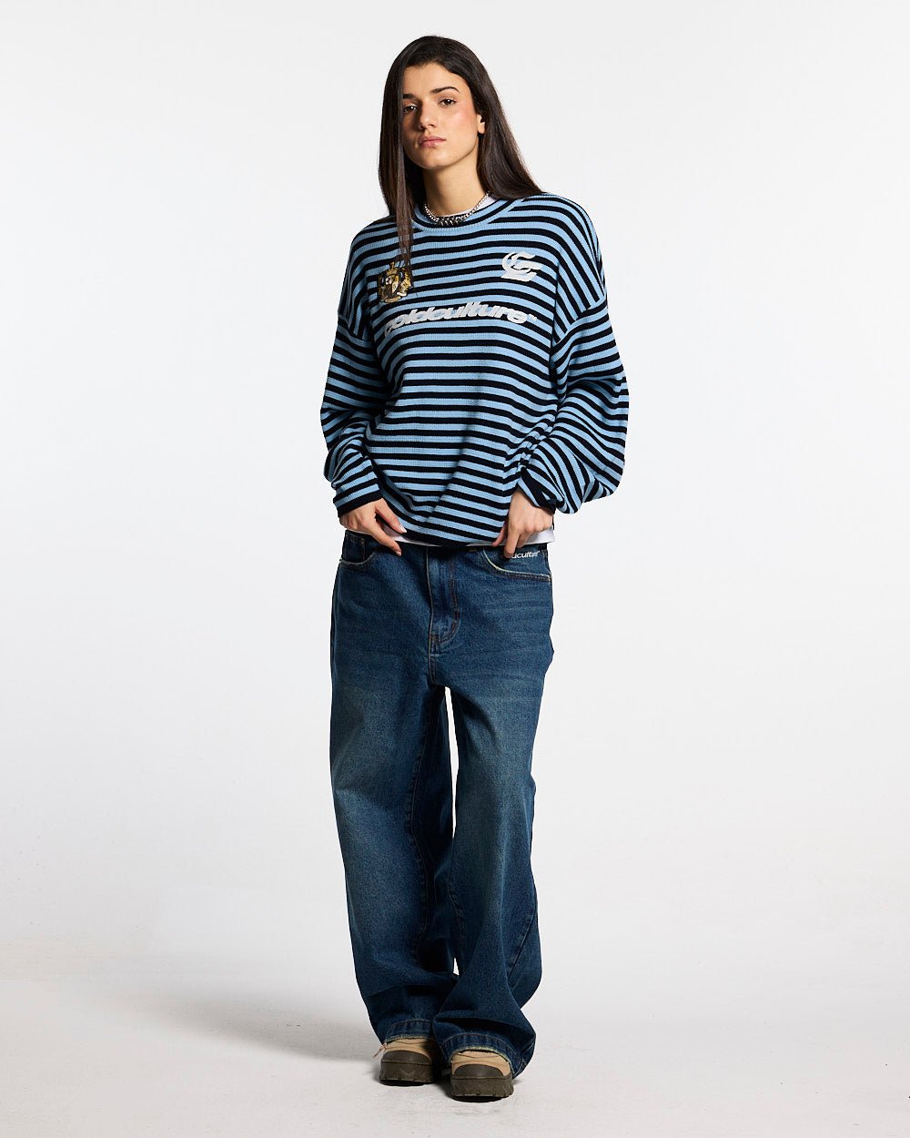 DISTRESS STARS V2 PANTS BLUE DENIM-Coordom