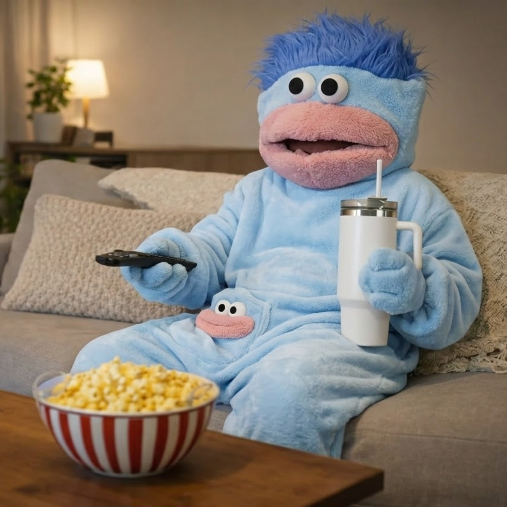 GufsySuit Cartoon Frog Plush Onesie | Cozy Oversized Loungewear Pajama Hoodie-Coordom