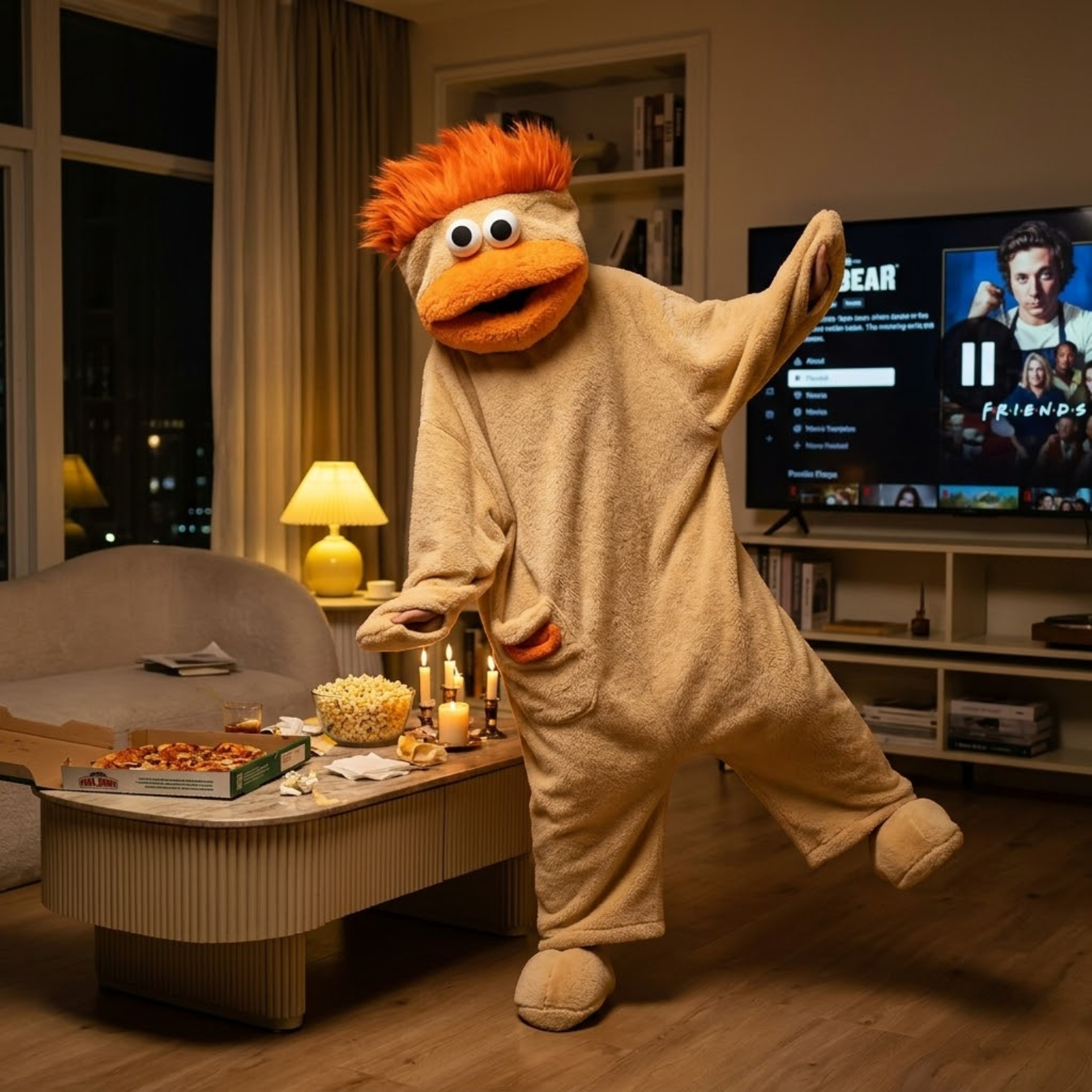 GufsySuit Cartoon Frog Plush Onesie | Cozy Oversized Loungewear Pajama Hoodie-Coordom