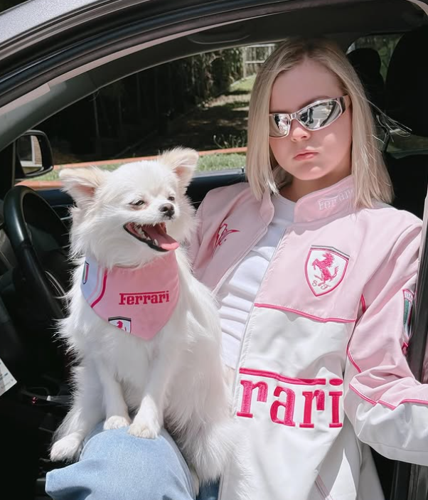 Ferrari Pink Leather Vintage Racing Jacket