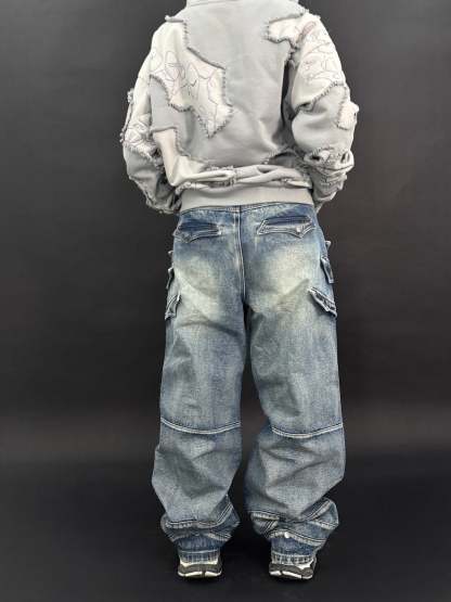 "WINTER ARMOR" Blue Cargo Pants-Coordom