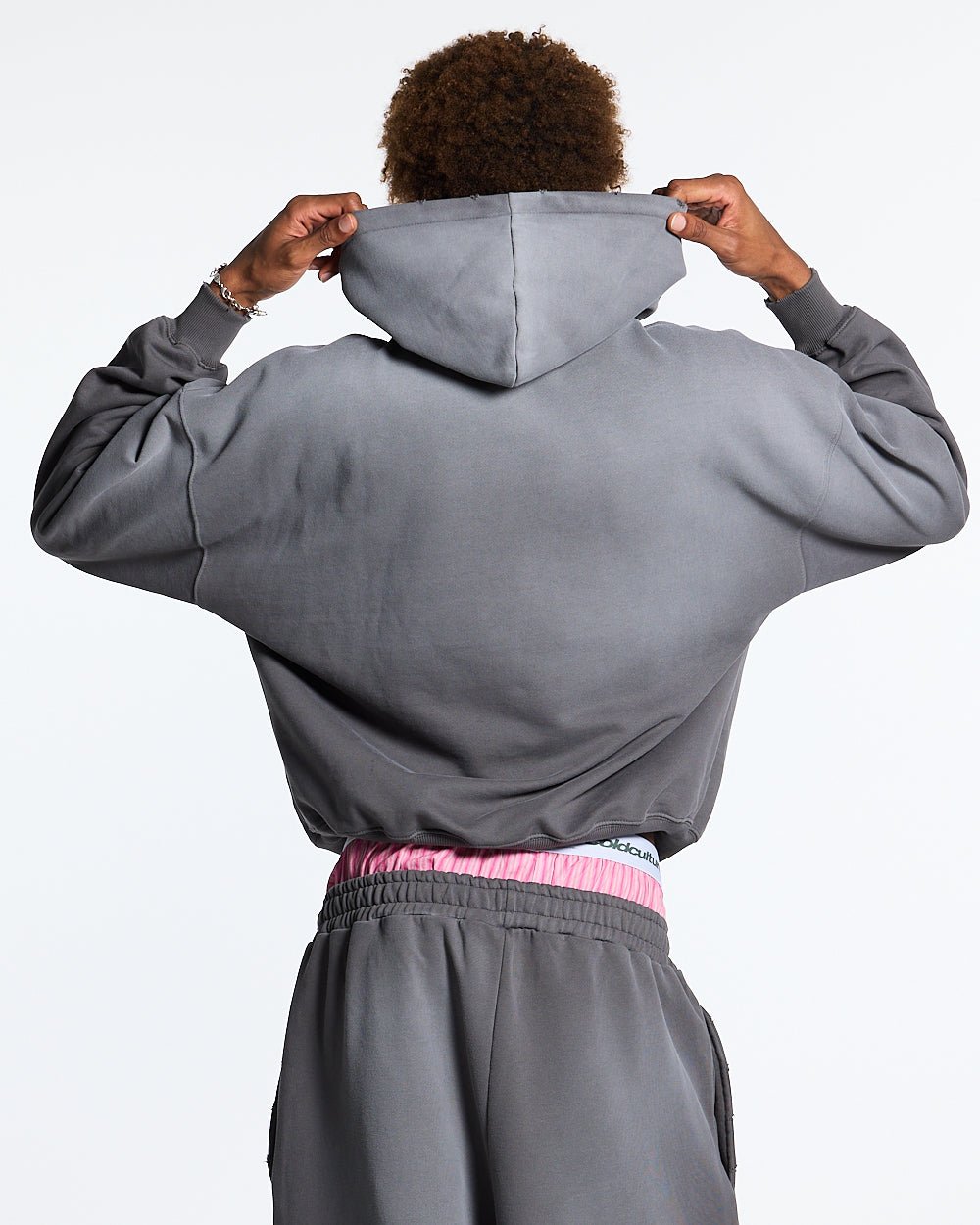 Script Hoodie (Antracite Grey) | Minimalist Streetwear Oversized Sweatshirt-Coordom