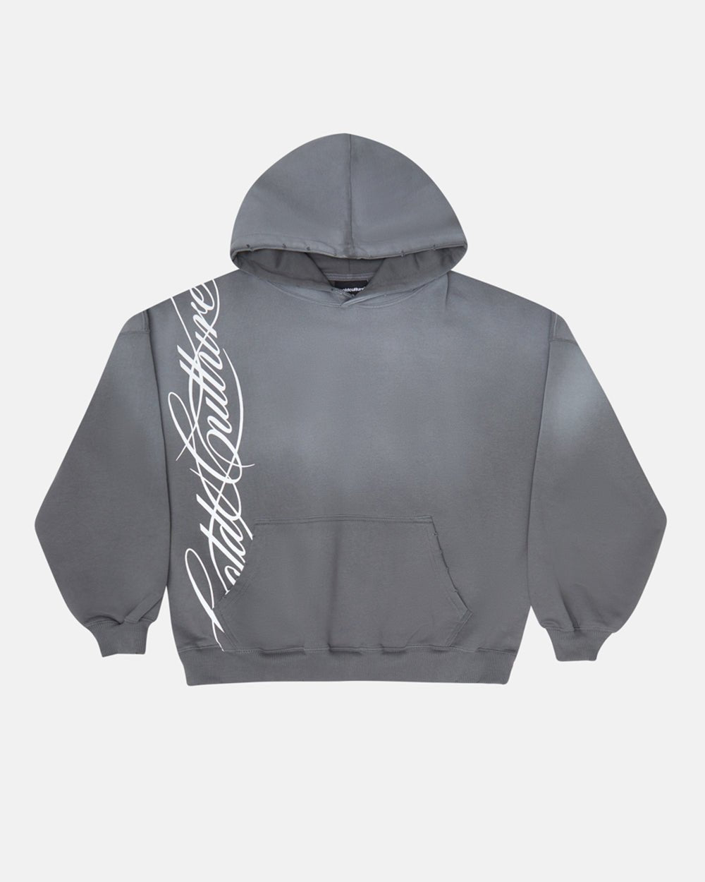 Script Hoodie (Antracite Grey) | Minimalist Streetwear Oversized Sweatshirt-Coordom