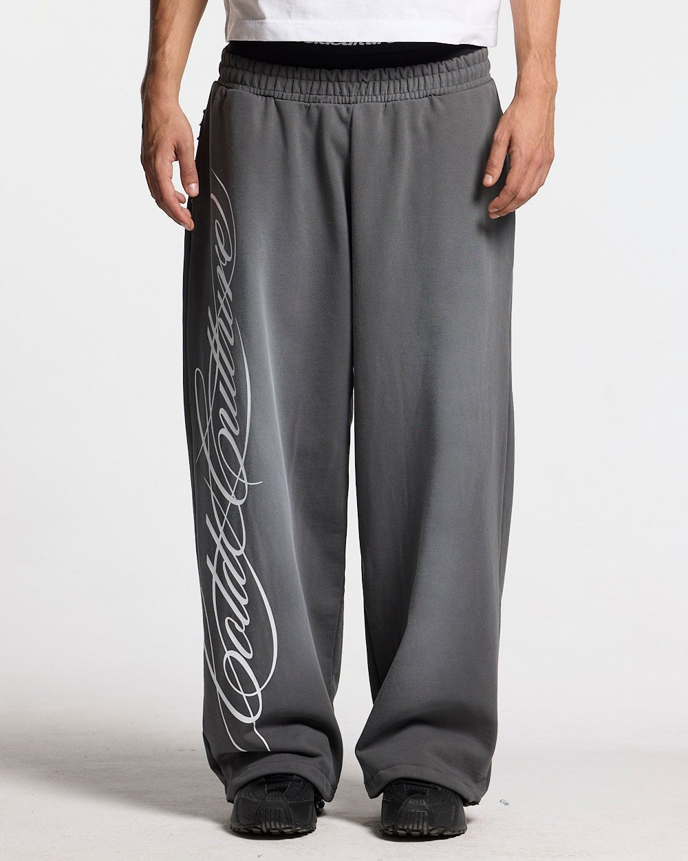 SCRIPT SWEATPANTS ANTRACITE GREY-Coordom