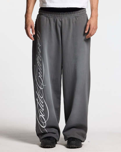 SCRIPT SWEATPANTS ANTRACITE GREY-Coordom
