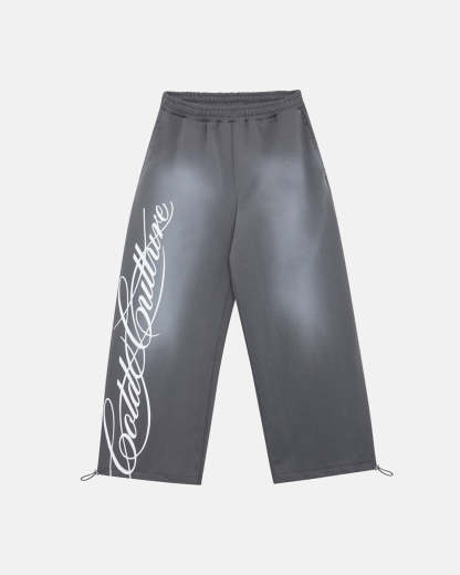 SCRIPT SWEATPANTS ANTRACITE GREY-Coordom