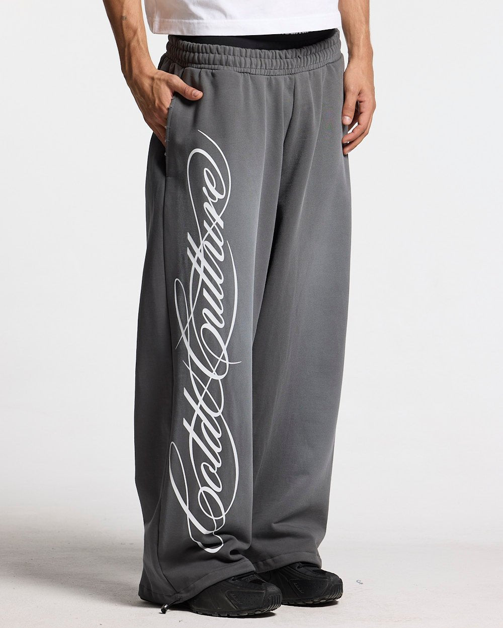 SCRIPT SWEATPANTS ANTRACITE GREY-Coordom