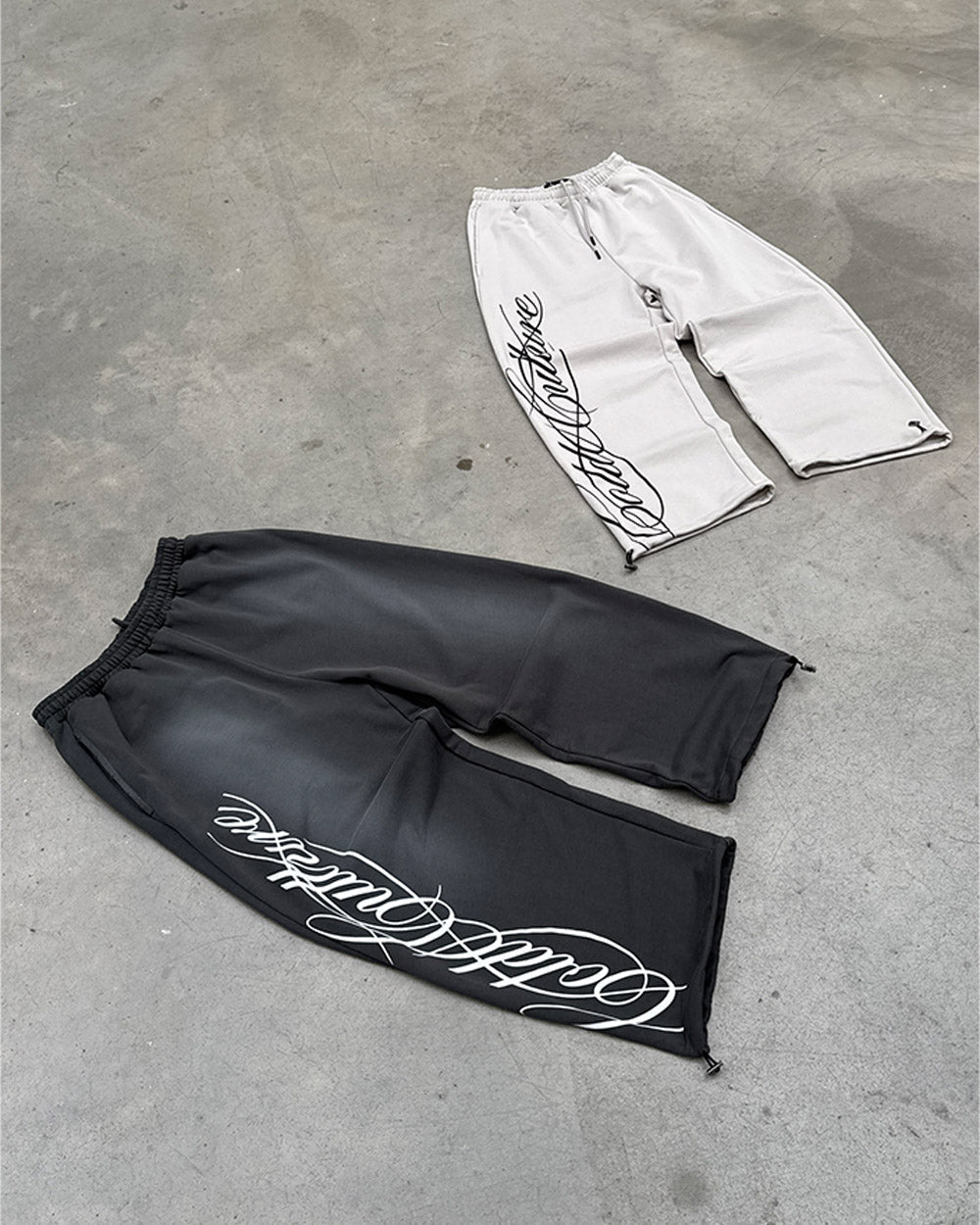 SCRIPT SWEATPANTS ANTRACITE GREY-Coordom