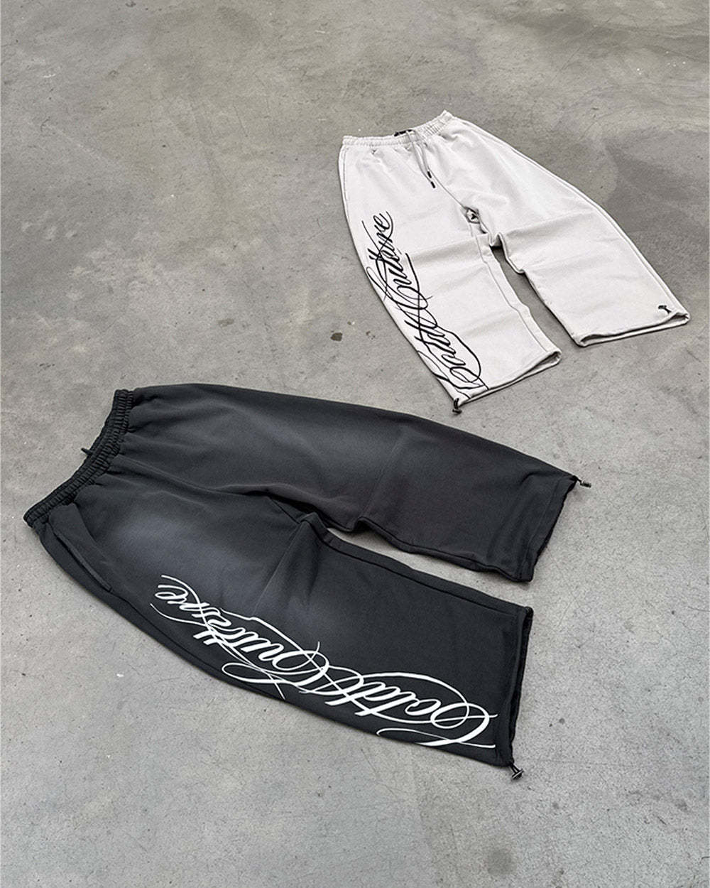 SCRIPT SWEATPANTS ANTRACITE GREY-Coordom