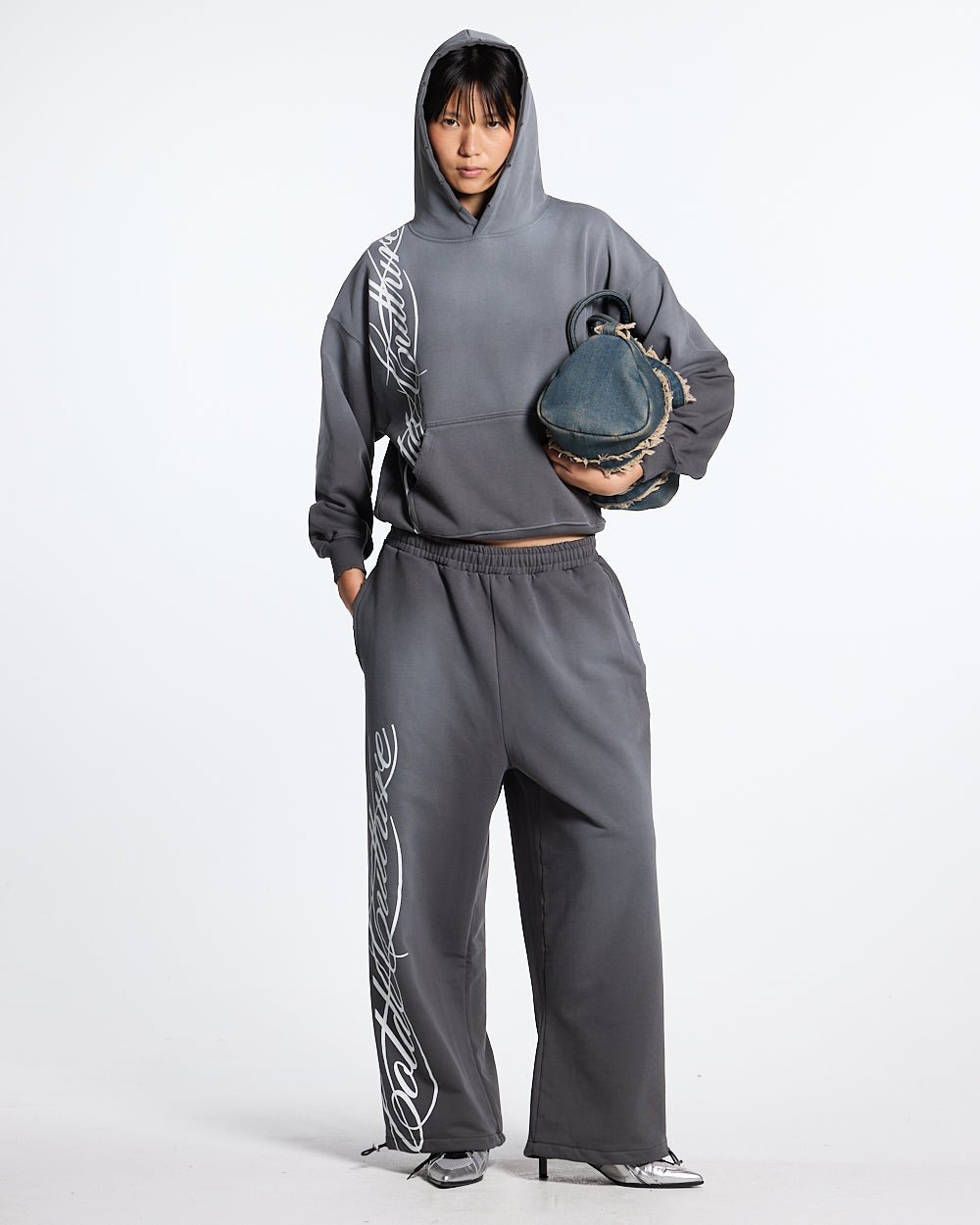 SCRIPT SWEATPANTS ANTRACITE GREY-Coordom
