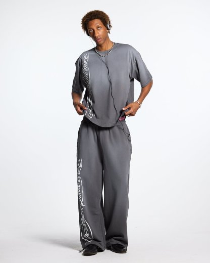 SCRIPT SWEATPANTS ANTRACITE GREY-Coordom