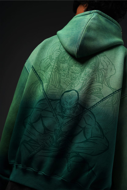 ZORO ASHURA WASHED HOODIE-Coordom