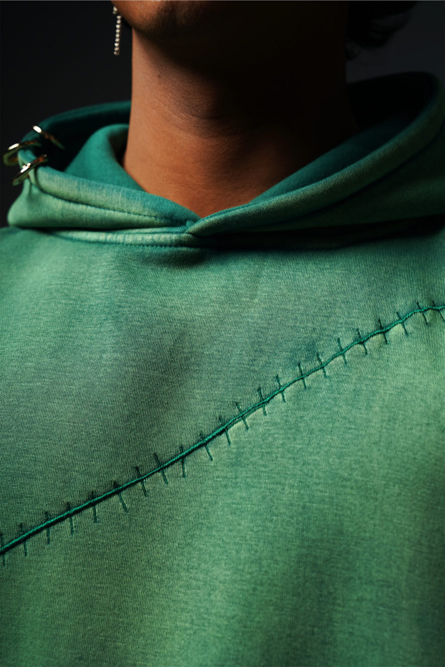 ZORO ASHURA WASHED HOODIE-Coordom