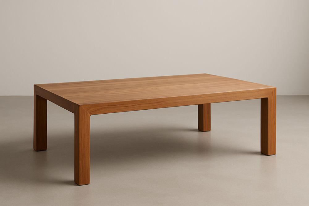 Table basse rectangulaire en bois massif Marron 120x80x45 cm