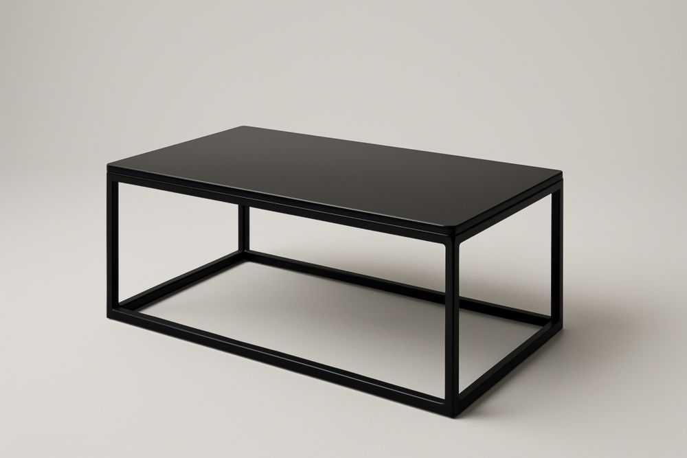 Table basse en métal noir 100x50x40 cm