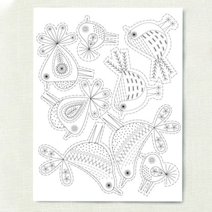 Water soluble embroidery transfers