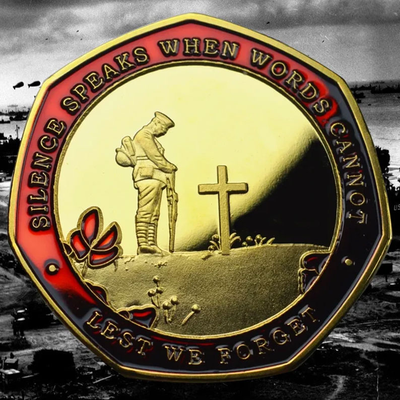 Armistice/Remembrance Commemorative with Embroidered Poppy