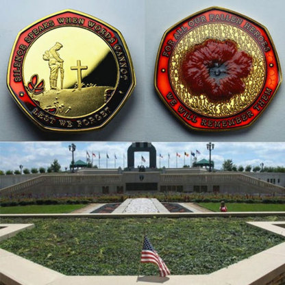 Armistice/Remembrance Commemorative with Embroidered Poppy