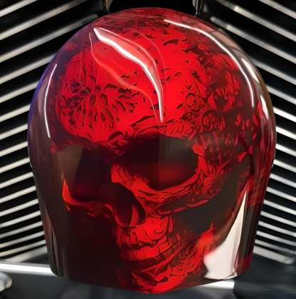 🔥COWBELL HORN COVER-Scrollwork Skulls