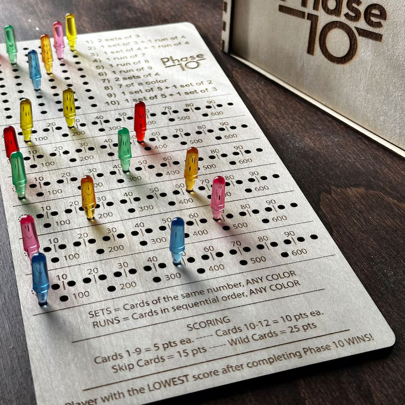 Phase 10 Score Board