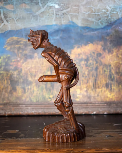 🪵 Handcrafted Devilish Wooden Figurine