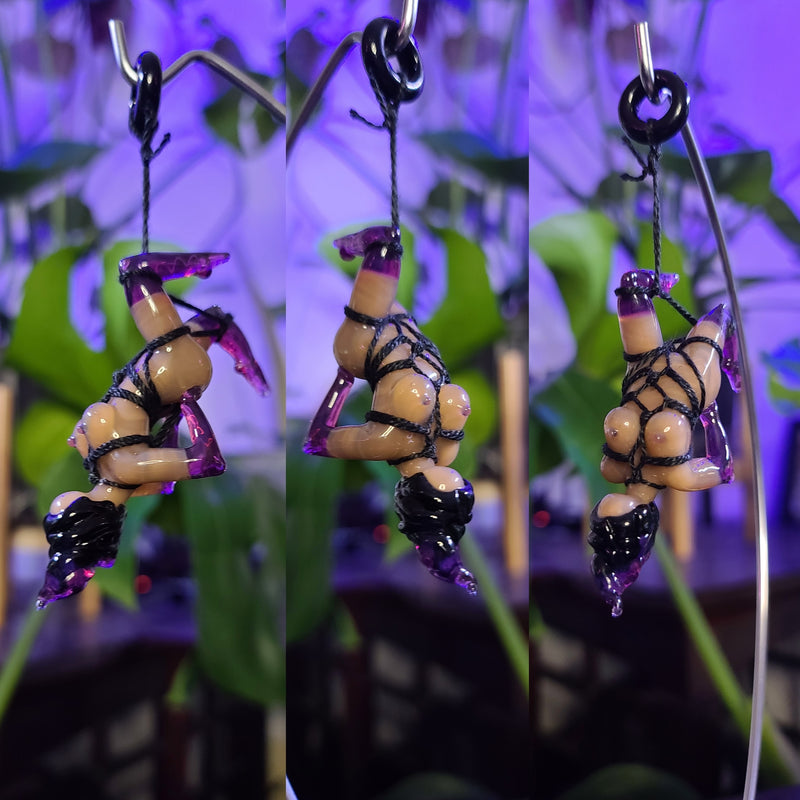 Royal mistress glass shibari pendant