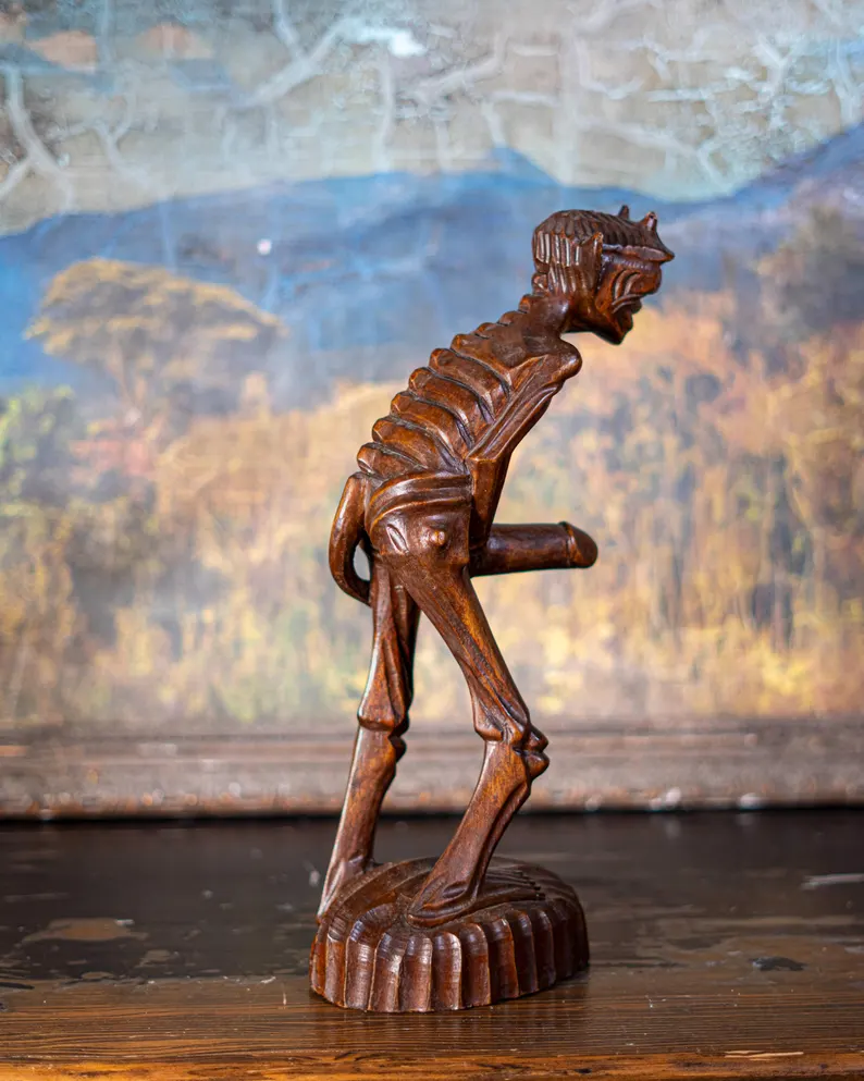 🪵 Handcrafted Devilish Wooden Figurine