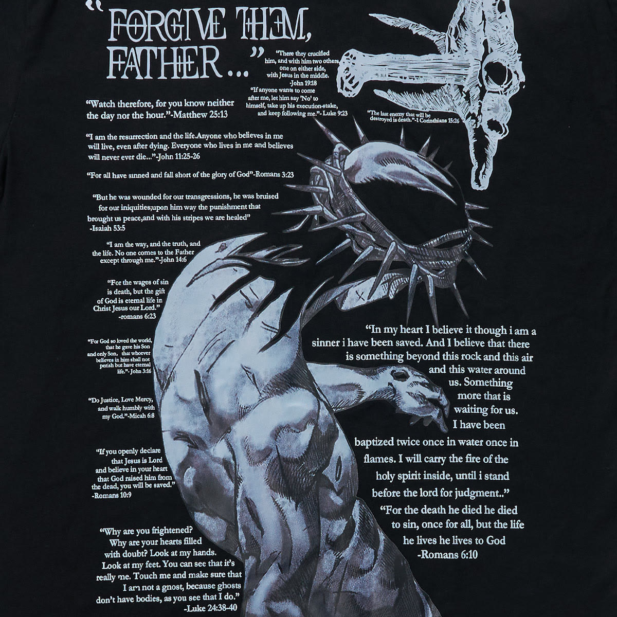 Unisex Forgive Them,Father Print T-shirt - image 10