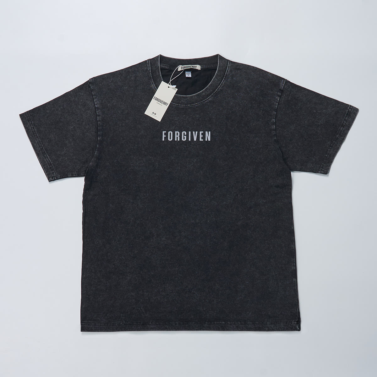 Unisex Forgiven Psalm 32:1 Print Acid Washed T-shirt - image 3