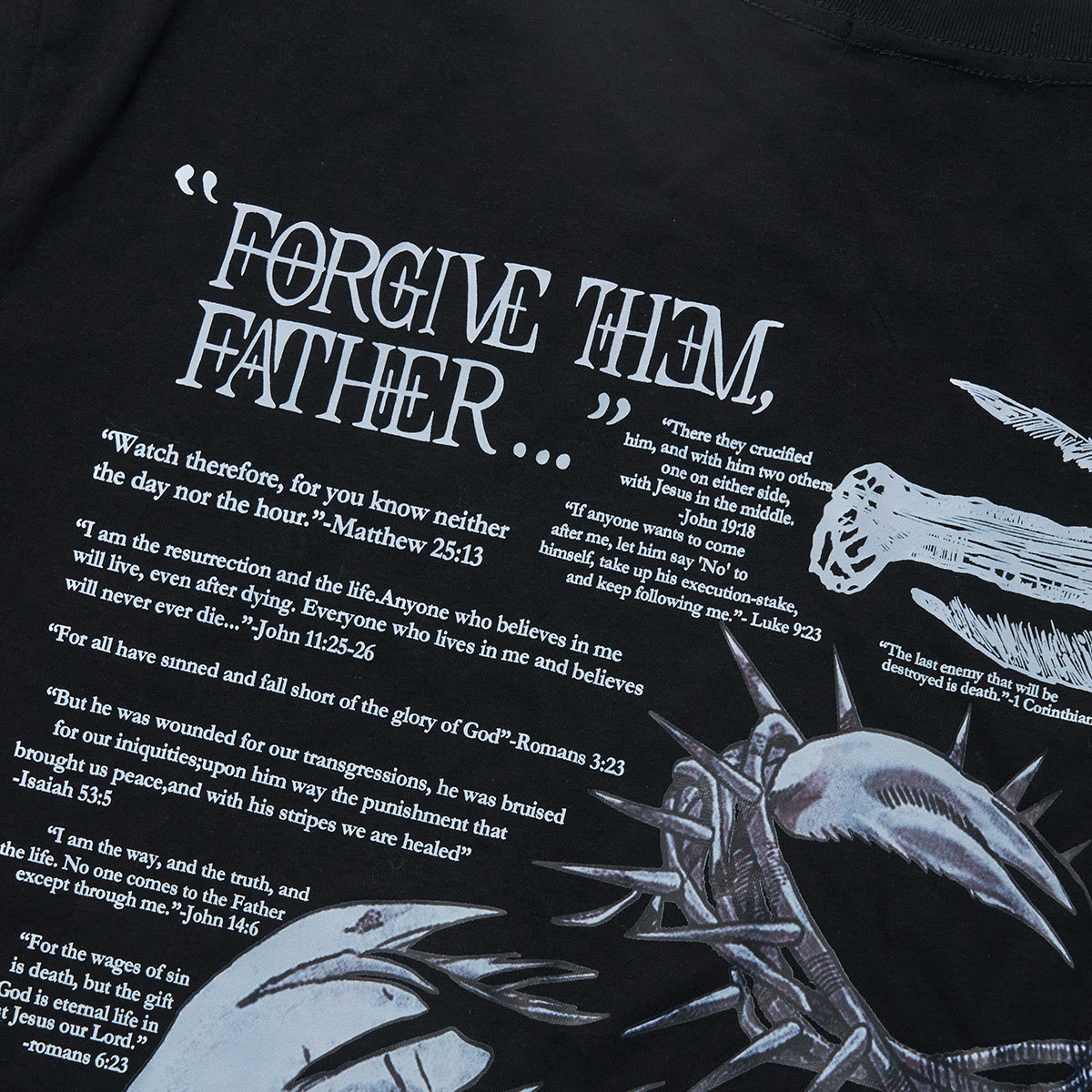 Unisex Forgive Them,Father Print T-shirt - image 15
