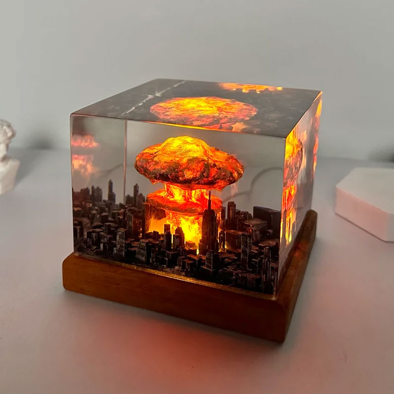 Explosion Bomb Resin Lamp