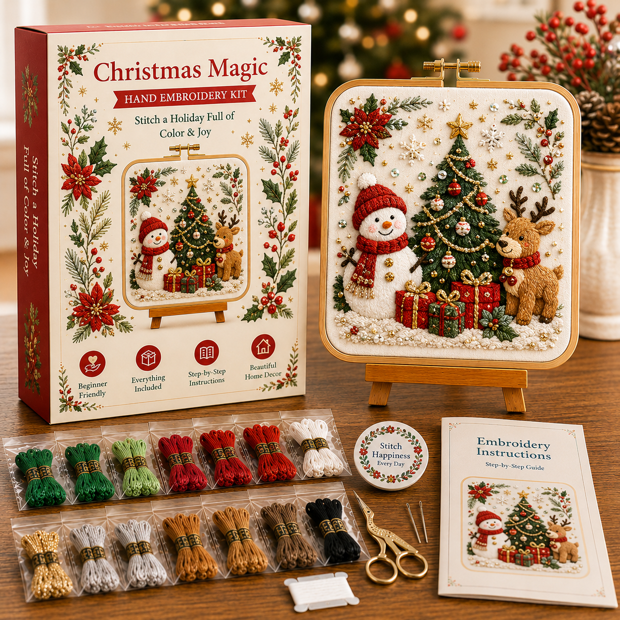4 Seasons Botanical Embroidery Collection – DIY Hand Embroidery Kit Series