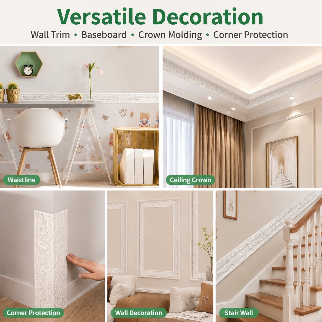 🏠 Foam Decorative Molding – Easy Wall & Ceiling Upgrade