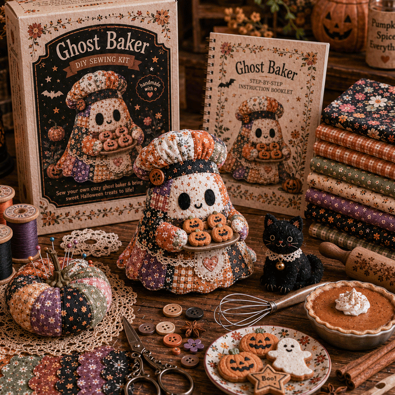 🔥40% Off Last Day - 👻 Little Ghost’s Cozy Halloween DIY Patchwork Kit